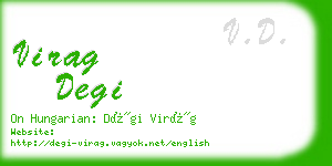 virag degi business card